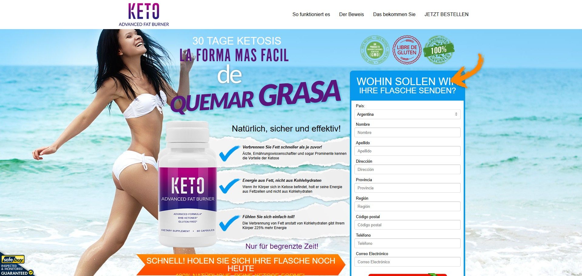 Keto Advanced Fat Burner Capsules Producto
